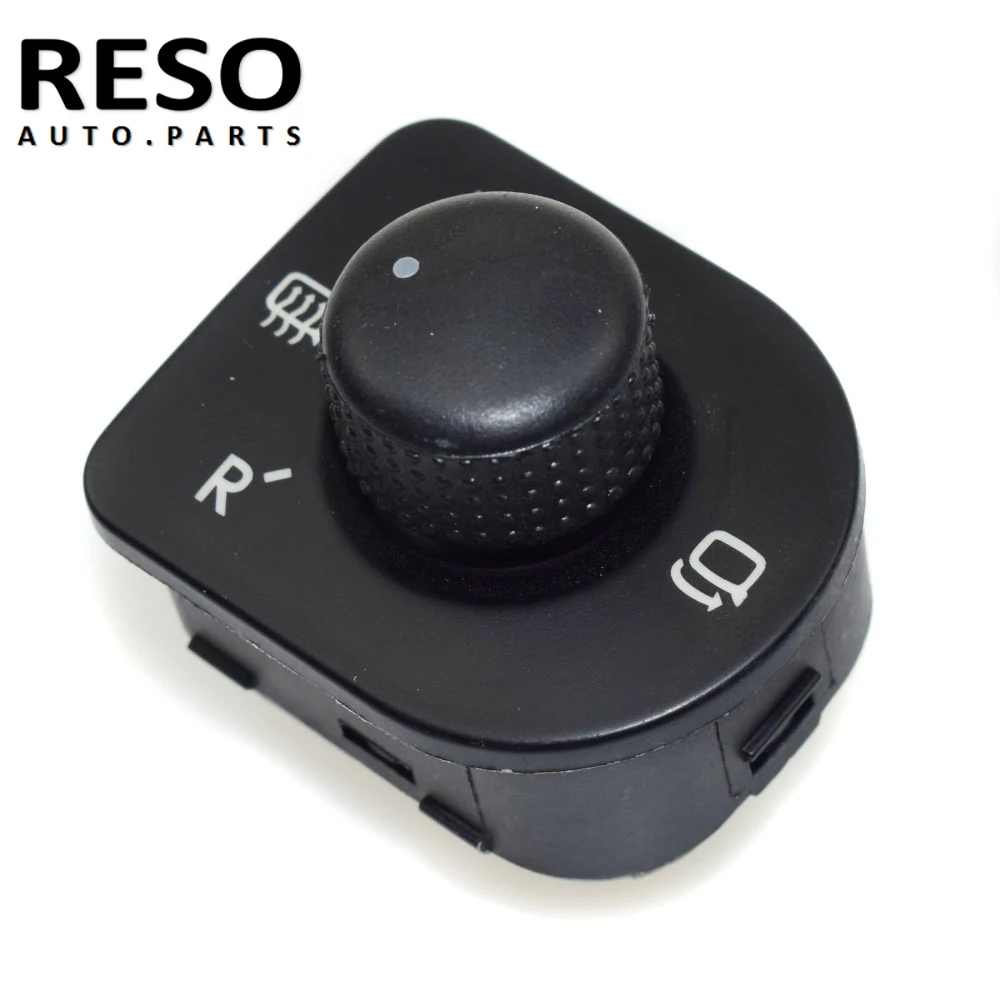 RESO   1J1959565E 1J1959565F Car Side Electric Mirror Switch Knob for Passat Bora for Jetta MK4 Golf   1998-2006