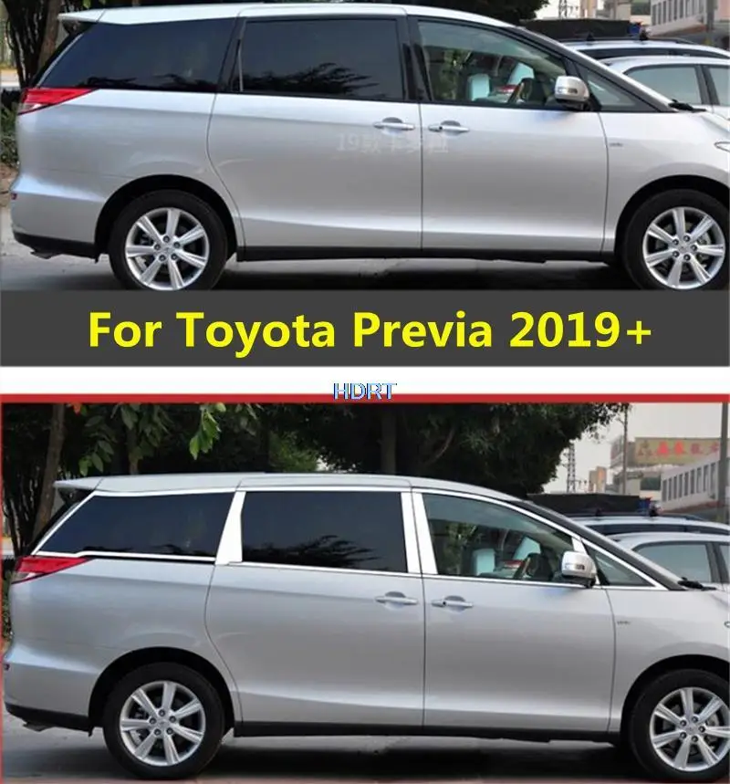 

Декоративная защитная накладка на окно автомобиля для Toyota Previa Estima Tarago 2019 + молдинговая лента из нержавеющей стали, аксессуары