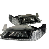 A Pair Car LED Headlights Corner Lights For Toyota Corolla AE100 1998 Black