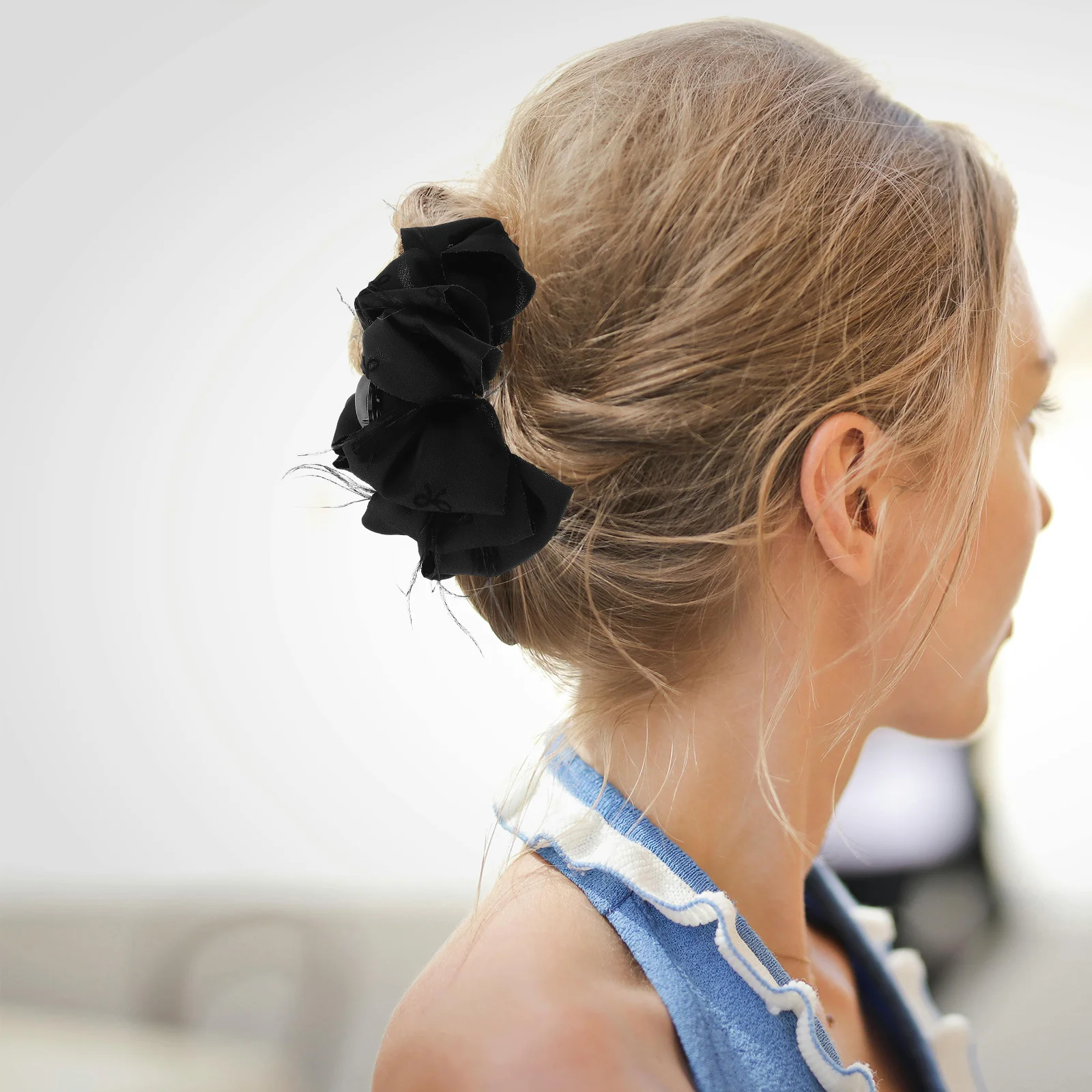 مشابك مخلب القوس الكبيرة إكسسوارات شعر البرقوق للشعر السميك الآمن لحفلات الزفاف والارتداء اليومي كرنفال