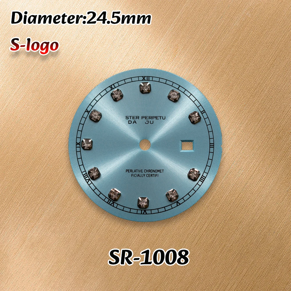 ساعة NH05 حركة نسائية - مقاس 24.5 ملم بشعار Sunray Diamond مع مضيئة باللون الأخضر |   ملحقات تعديل الساعة الكاملة