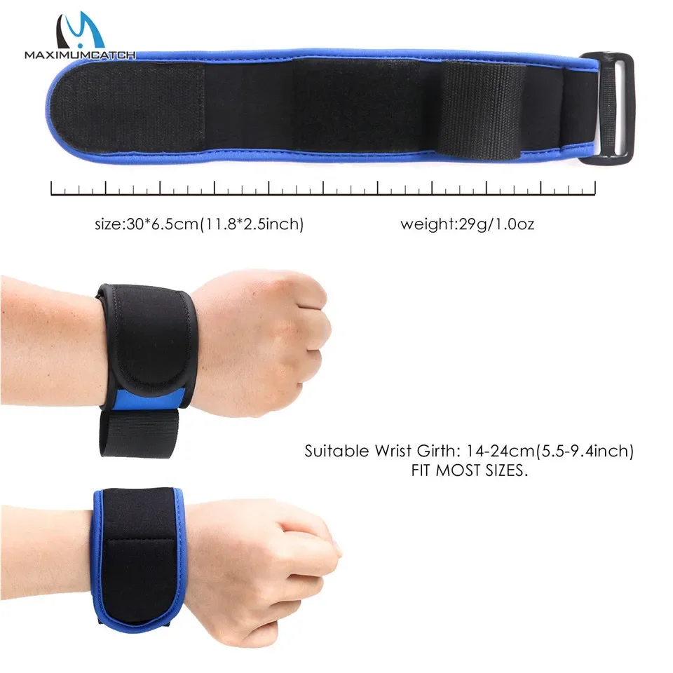 MAXIMUMCATCH Wrist Support Neoprene Fly Fishing Cushion with Elastic Compression for Repetitive Casting Comfort Fishing Tool