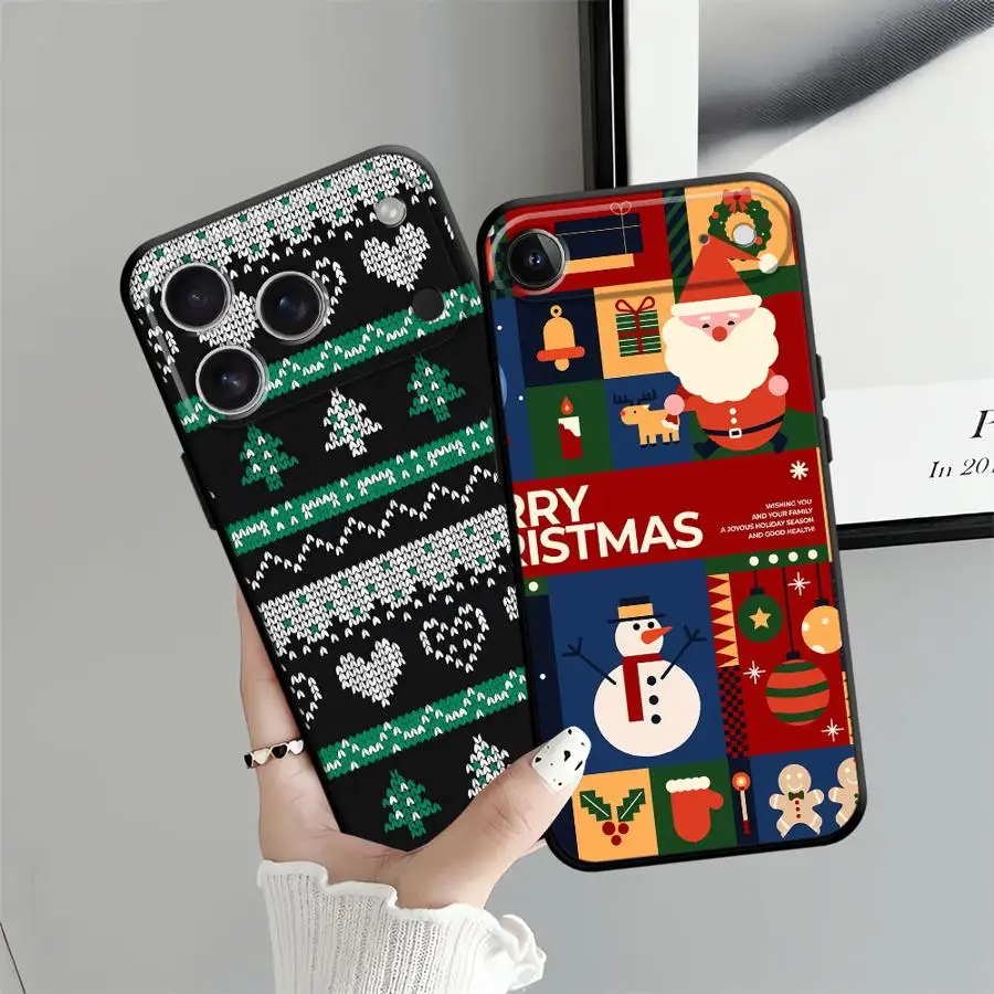 حافظة لهاتف آيفون 17 16 Pro Max X XS XR 7 8 12 11 13 Mini 15 Plus SE 14 17Air غطاء خلفي ناعم لعيد الميلاد الساخن #5