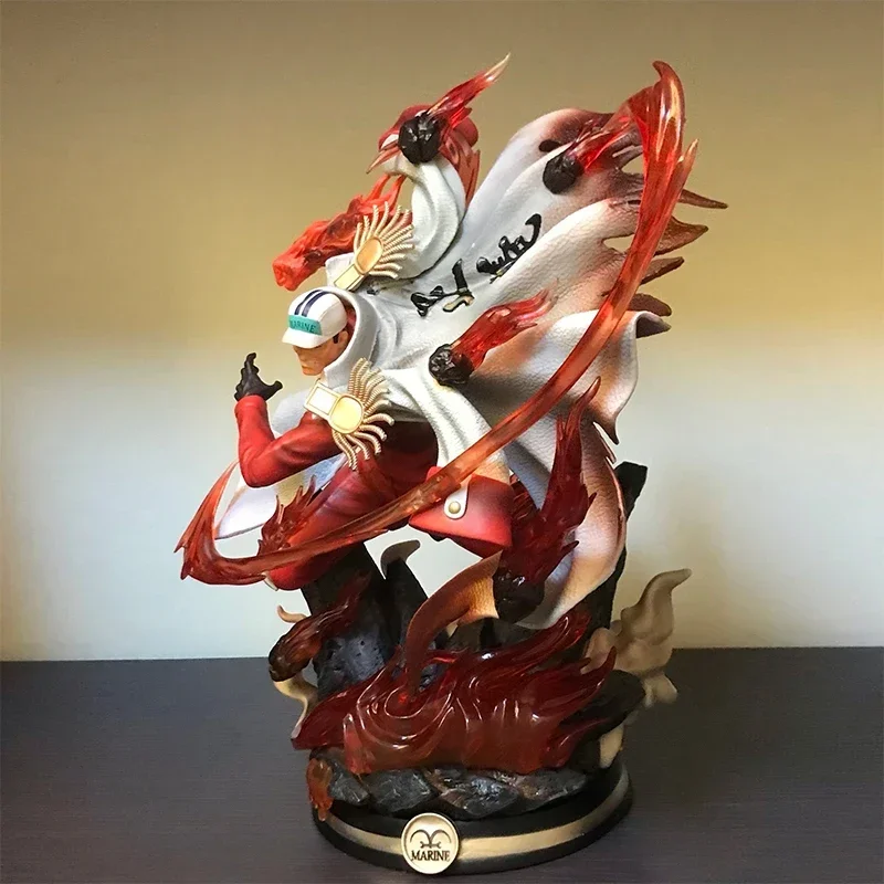 38 سنتيمتر قطعة واحدة مصباح ليد حتى ساكازوكي معركة GK تمثال الأدميرال Akainu كبير نموذج لجسم تحصيل هدايا عيد لعب الاطفال #4