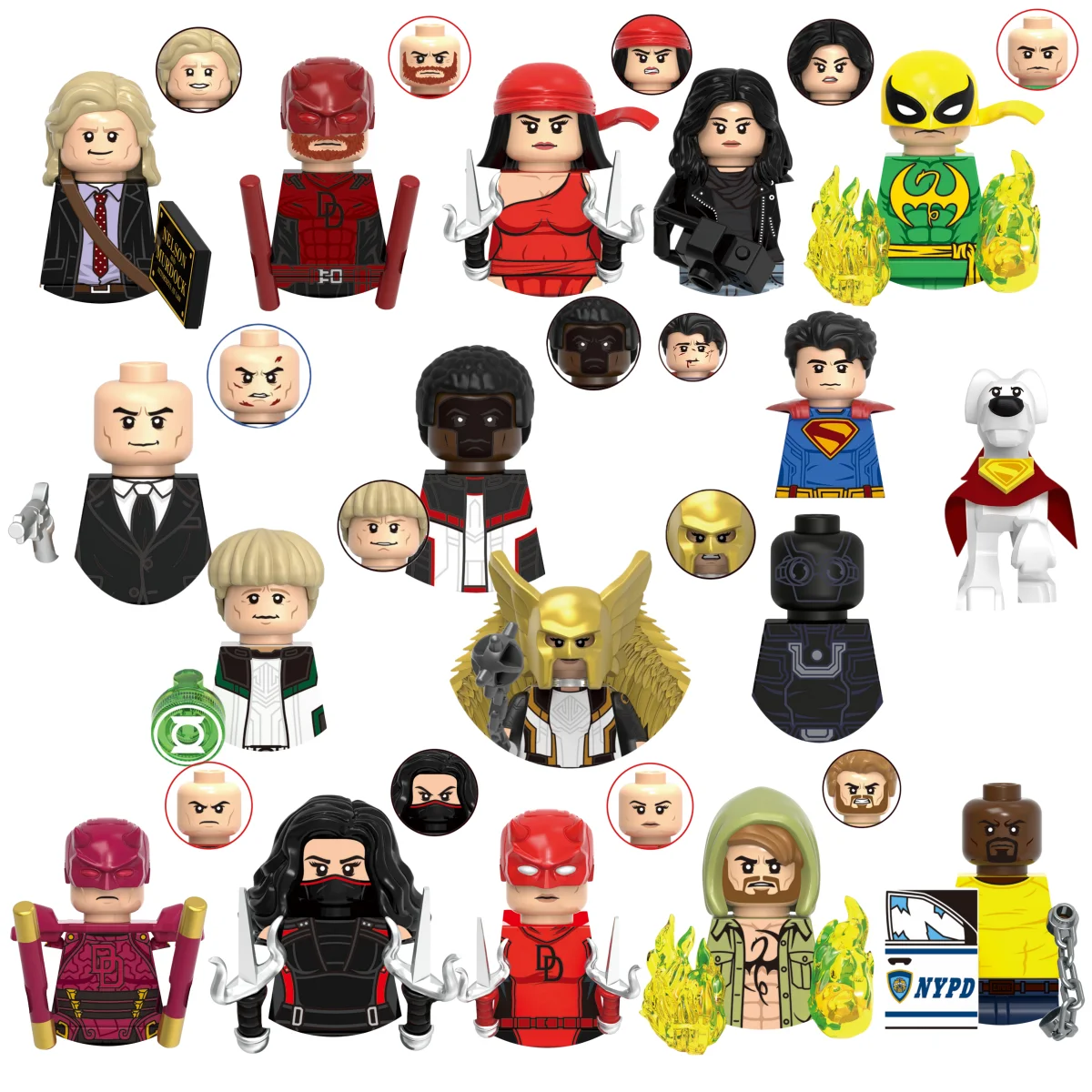 

Blind Box Mini Building Blocks G0198 Figures Big Goblin Spiderman Iron Man Venom Captain Hawk Deadpool Armor Christmas Gift Toy