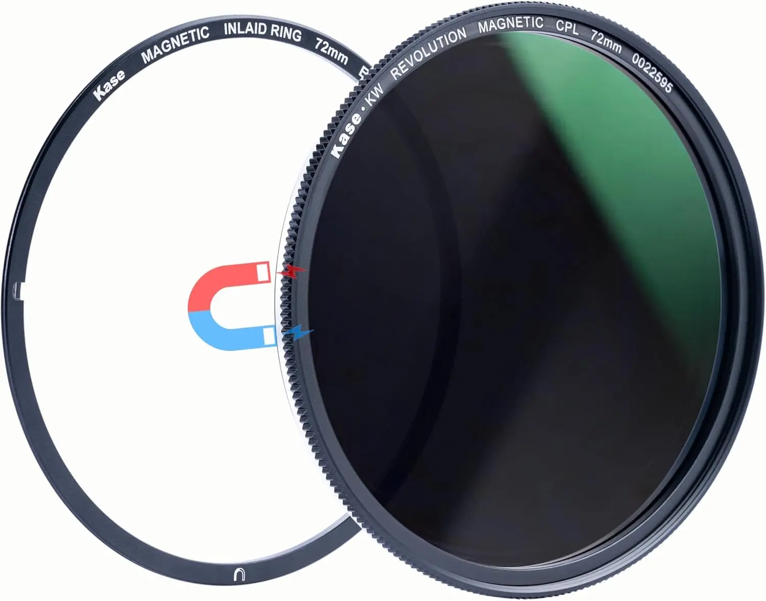 Kase 82mm Wolverine Revolution Plus Magnetic CPL Filter with Inlaid Adapter Ring