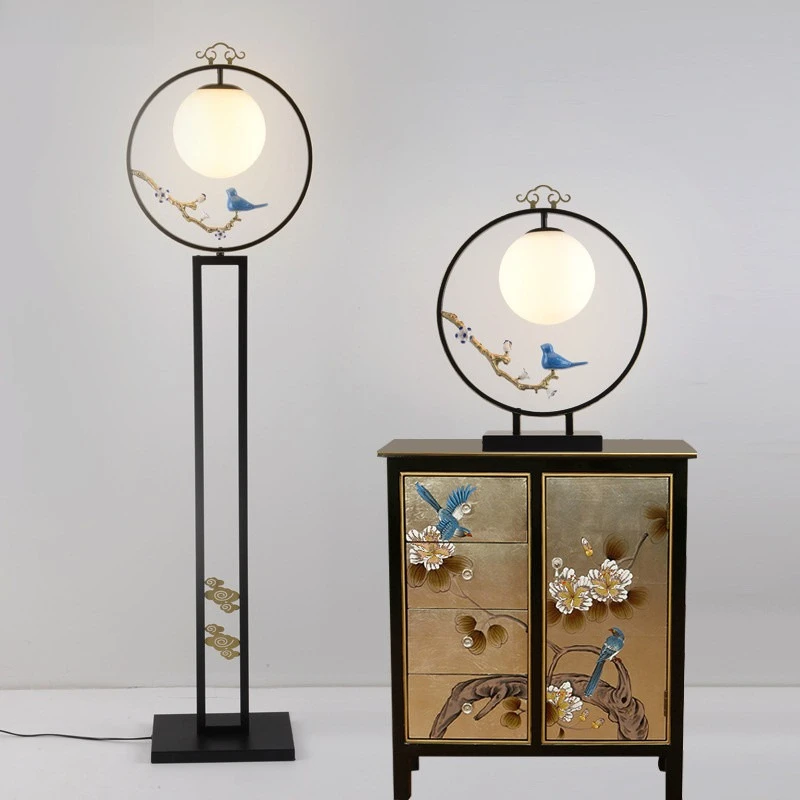 

Floor lamp living room creative Internet celebrity retro home desk lamp bedroom bedside lamp study desktop vertical