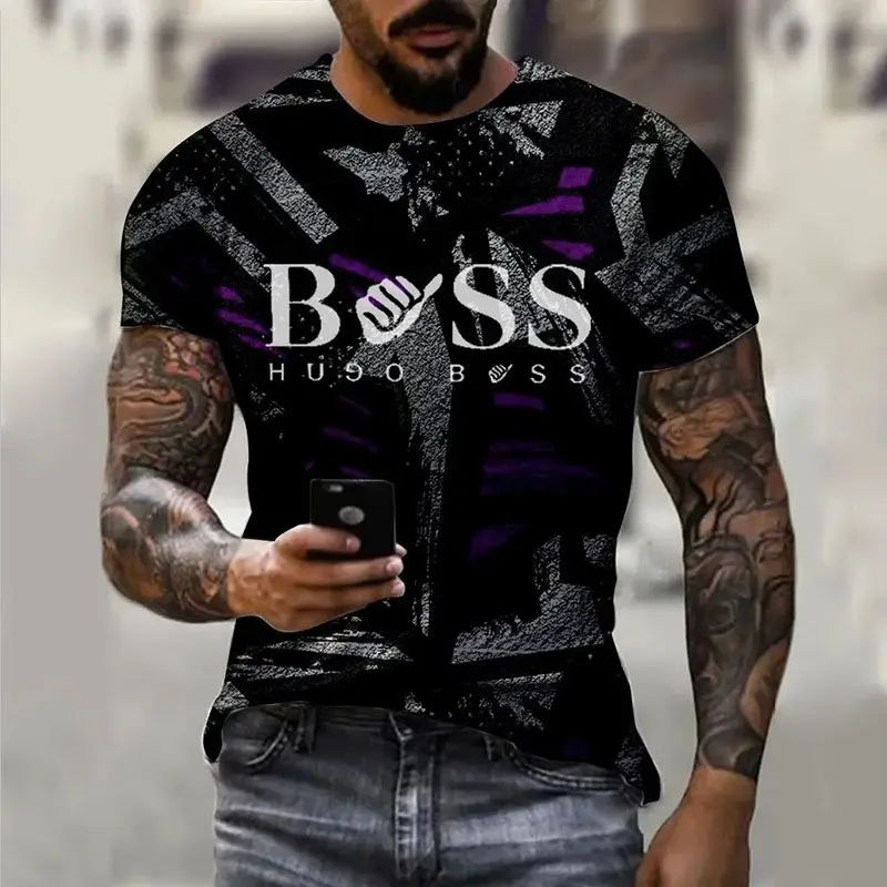 

Новая мужская футболка с 3D-принтом и круглым вырезом, модная, с надписью BSS, трендовая, с коротким рукавом, коллекция Лето 2026