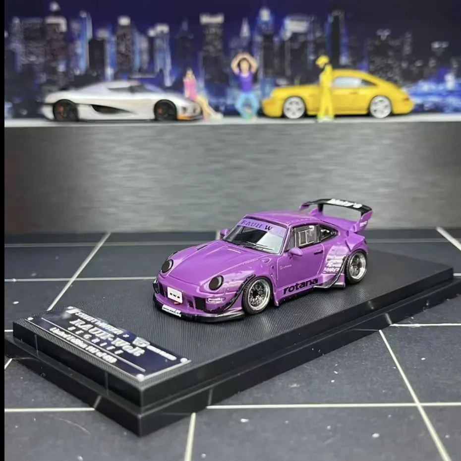 ダイキャスト-sw-1-64-スケールポルシェ-911-rwb-993-合金限定版車モデルグッズおもちゃギフトお土産ディスプレイ飾り