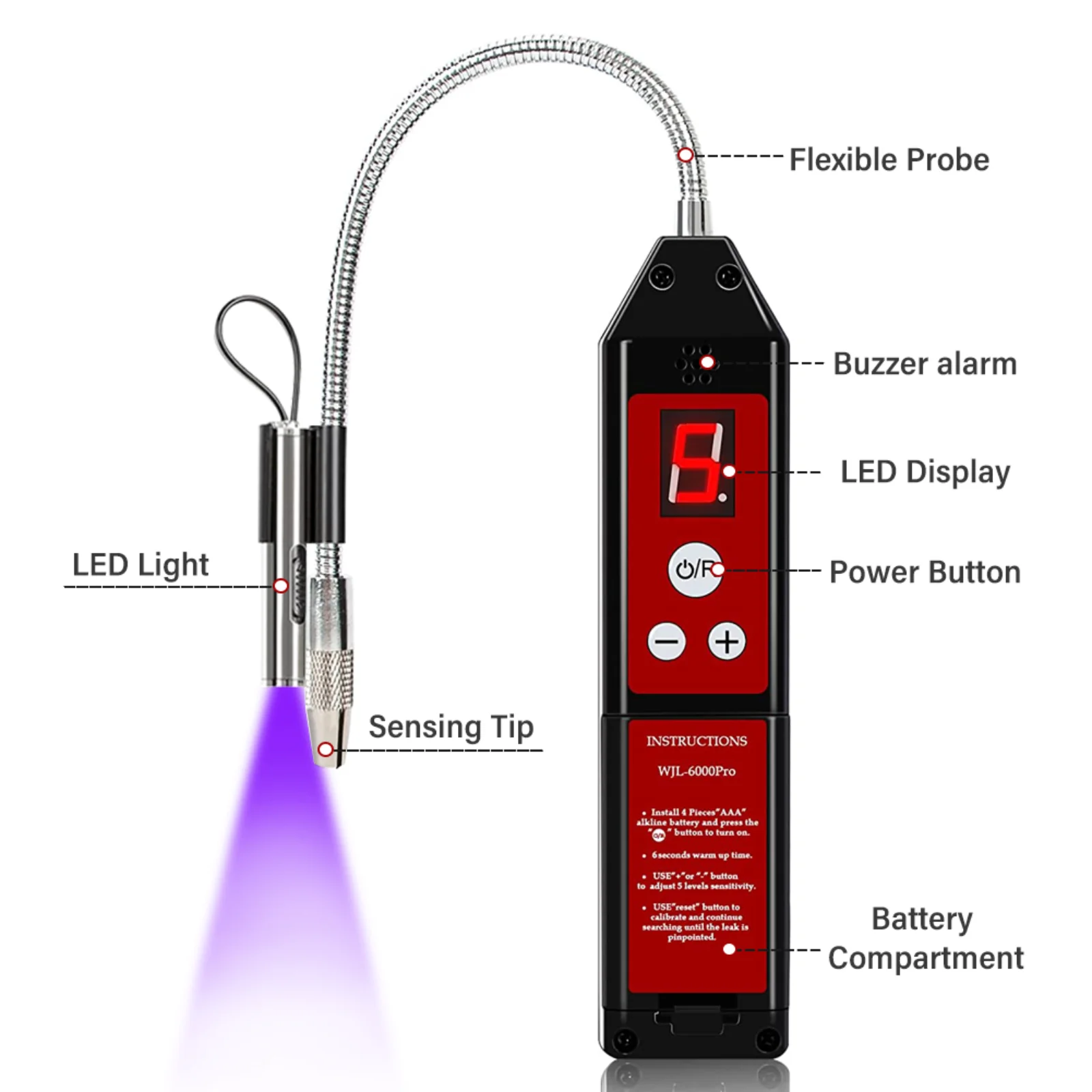 

Halogen Leak Detector Air Conditioning Coolant Leak Tester for R22a R134a CFC HFC HCFC Halogen Gases Freon Gas Tester 2025 New