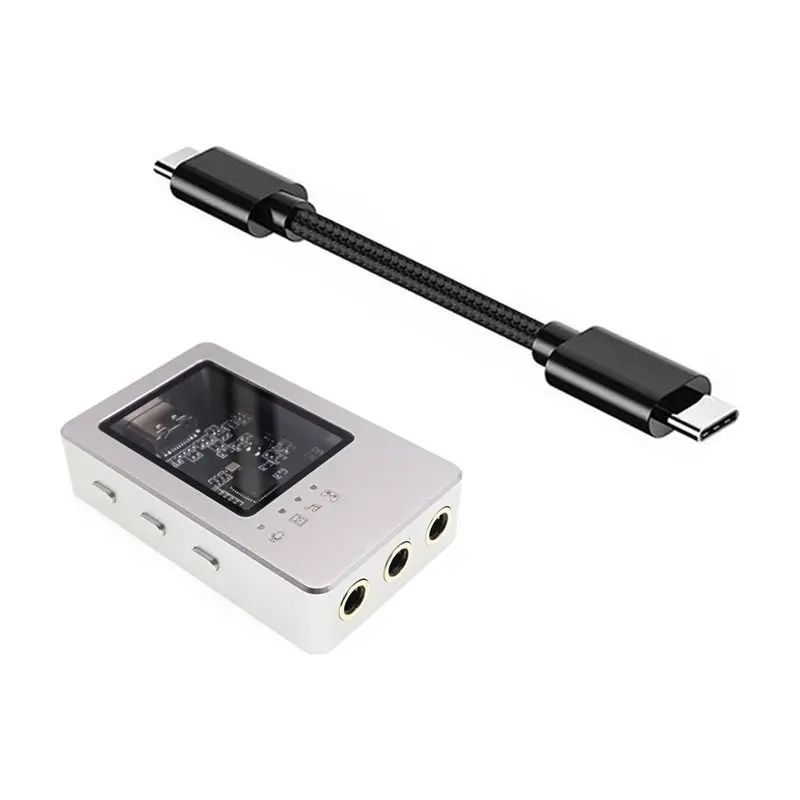 USB-C Hifi Gaming Sound Card Adapter DAC Dongle For IOS For Android Mobile PC 7.1 Virtual Surround Sound For Game Streaming-ABIU