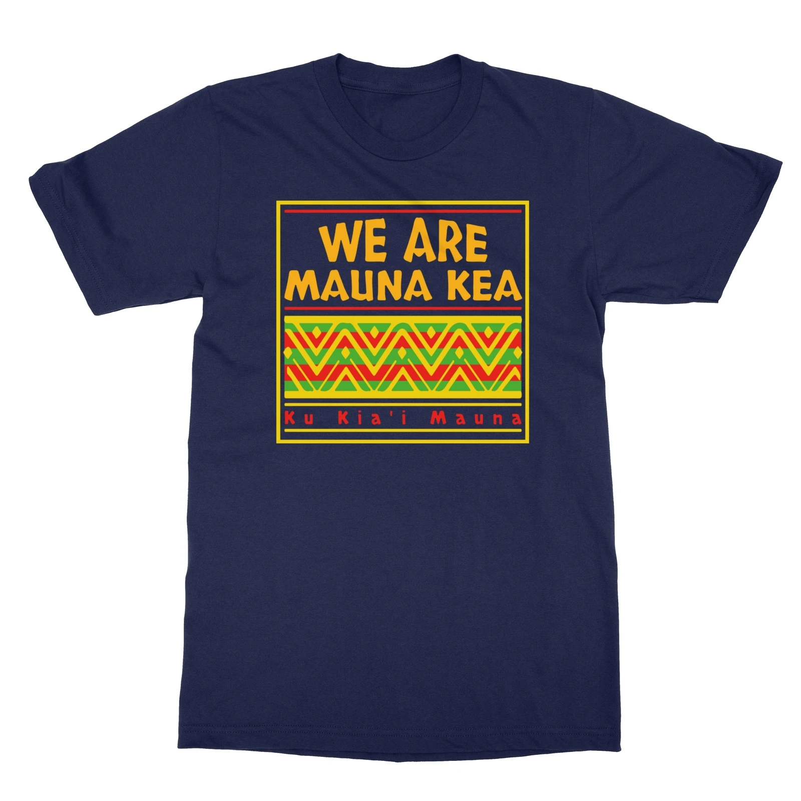 Ku Kiai Mauna - We Are Mauna Kea Kanaka Maoli Flag Vintage Men's T-Shirt