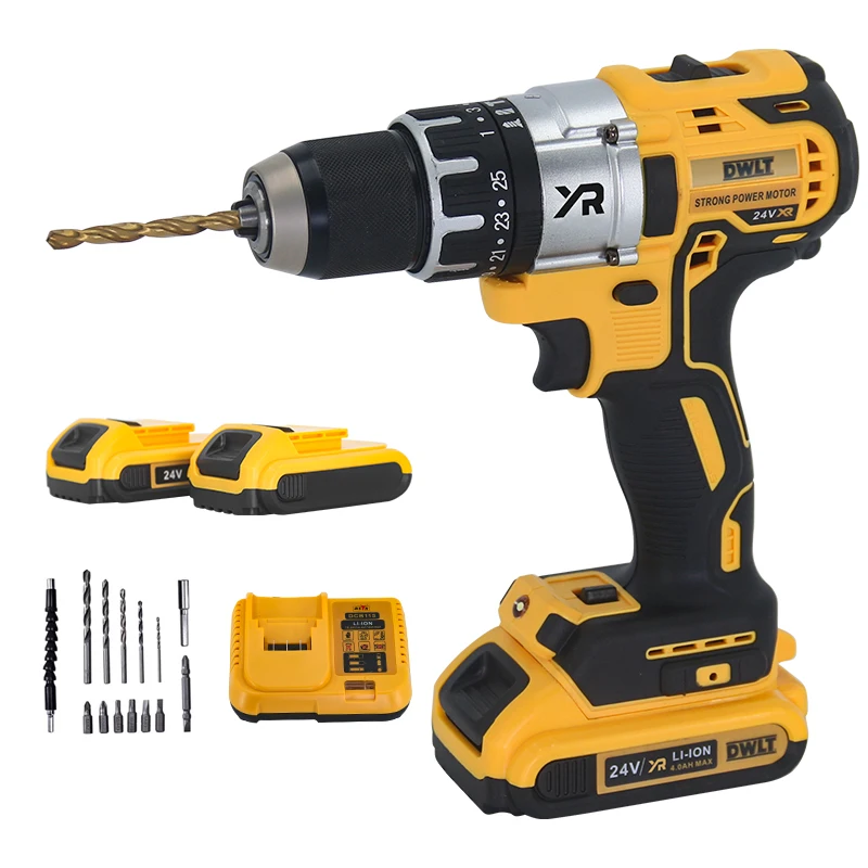 Bison Professional Hammer Drill Cordless Impact Drill Battery Operated Screwdriver Impact Drill