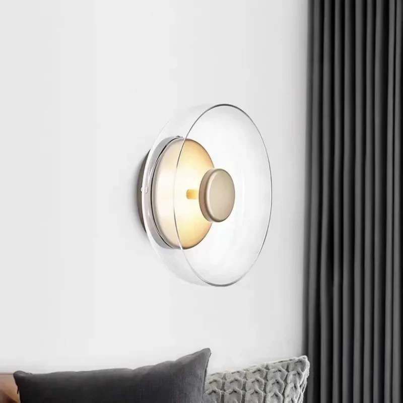 Modern Wall Lamp Glass Led Lighting Bowl Hanging Sconces Nordic Living Bedroom Bedside lamp kitchen Indoor Decor Light Fixtures