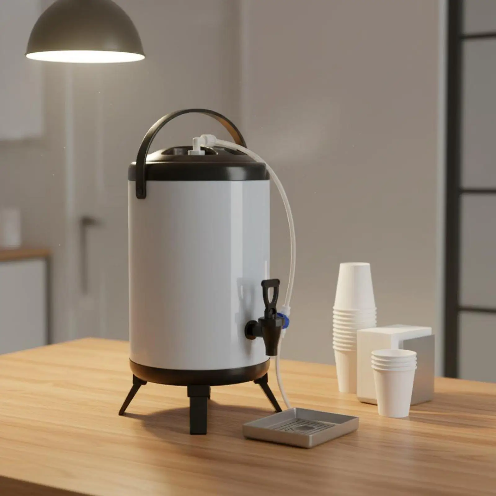 High Efficiency Insulated Beverage Container 12L Hot Cold Urn with Carry Handle for Coffee Machine Milk Reservoir