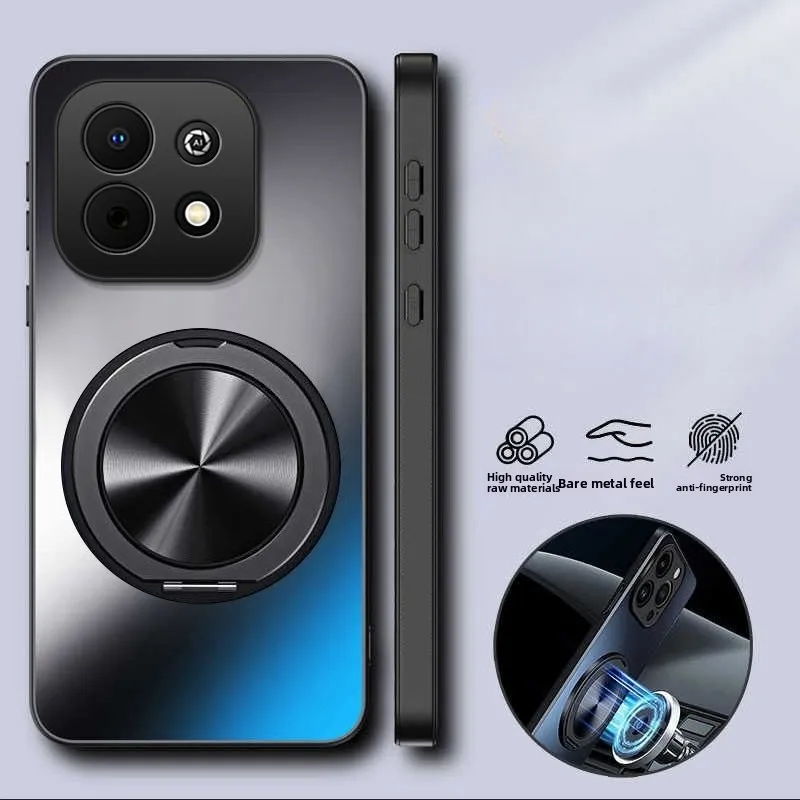 

For Huawei Nova Y74 Case Fashionable 360° Magnetic Rotating Stand Frosted Skin-Friendly Acrylic Cover For Shockproof Funda
