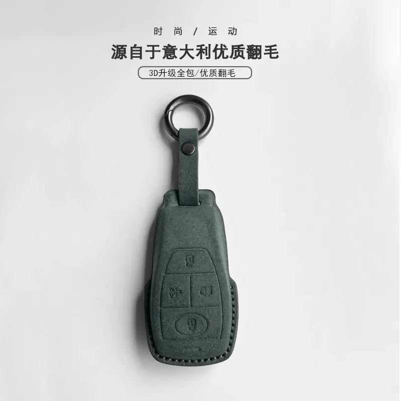 for 2025 Beijing Off-Road BJ60 Key Cover Fluffing Interior Car Key Case Ring Compatible with 40 30 80 Series