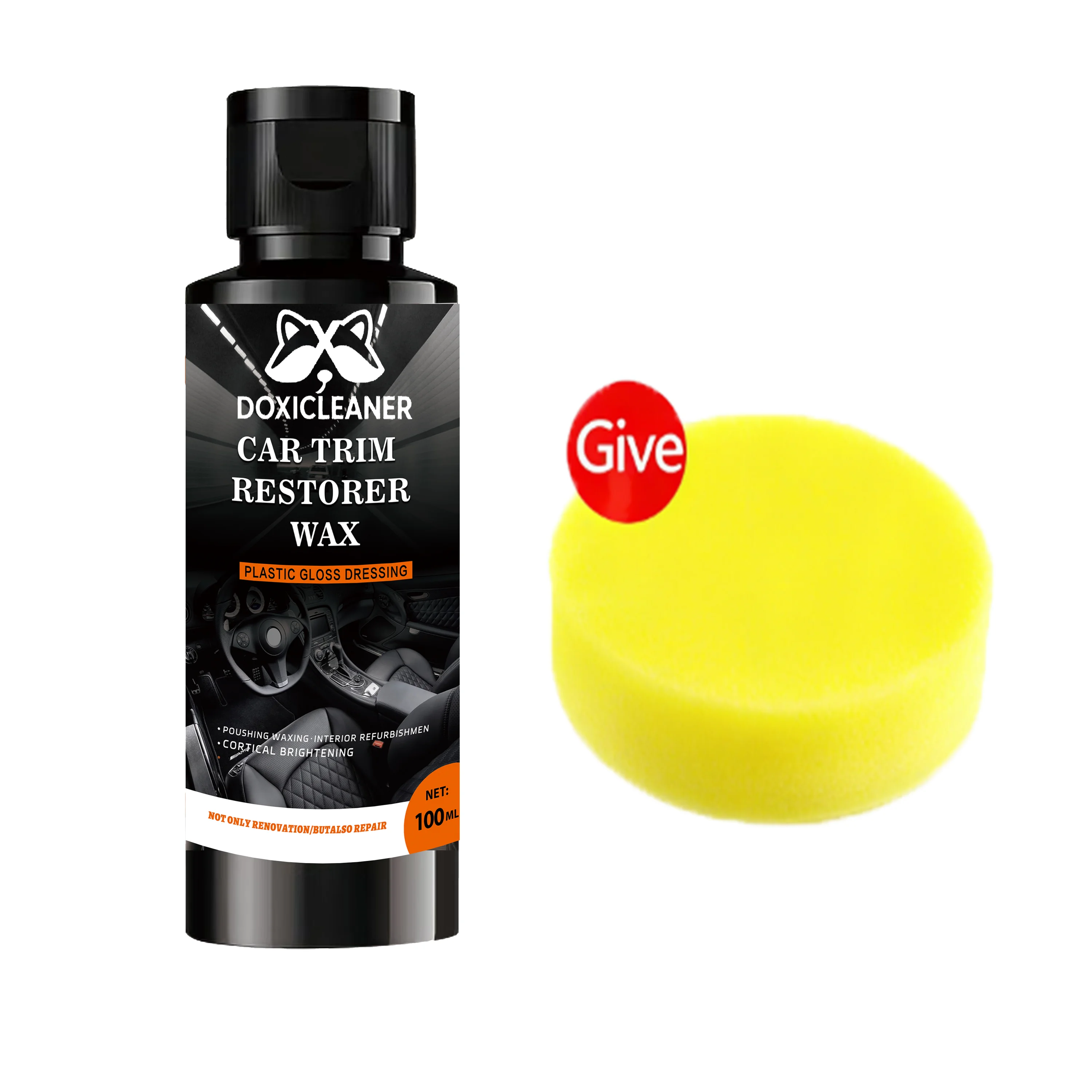 전문 자동차 헤드라이트 복원 페이스트 - 사용하기 쉬운 자동차 라이트 관리 키트, 산화된, 황변된, 흐릿한 헤드라이트 복원