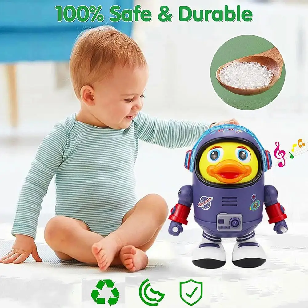 Jouet canard pour bébé, jouet Musical interactif, éléments spatiaux pour nourrissons, cadeaux pour enfants, électrique avec lumières et sons, Robot dansant