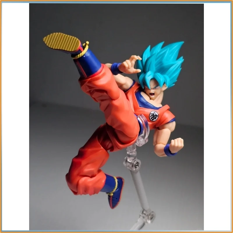 Bandai Shf  ‌Dragon Ball‌ Son Goku 3 0 Super Saiyan God Super Saiyan Blue Hair Limit Breaker Articulated Action Figure Model Toy
