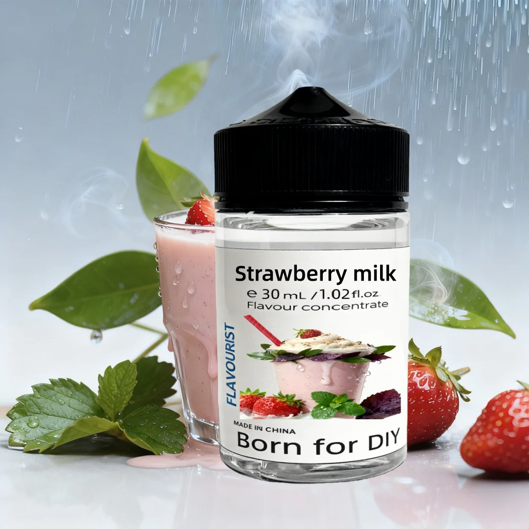 Aromatista Milkshakes de fresa Aroma Aromatizante Concentrado Solubilidad en agua El mejor sabor Batido de fresa aromatizado
