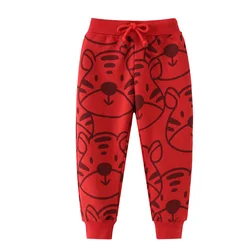 Jumping Meters 2-7T Children's Tigers Print Boys Girls Sweatpants Autumn Spring Baby Trousers Pants Sport Harm Kids Lose Pant