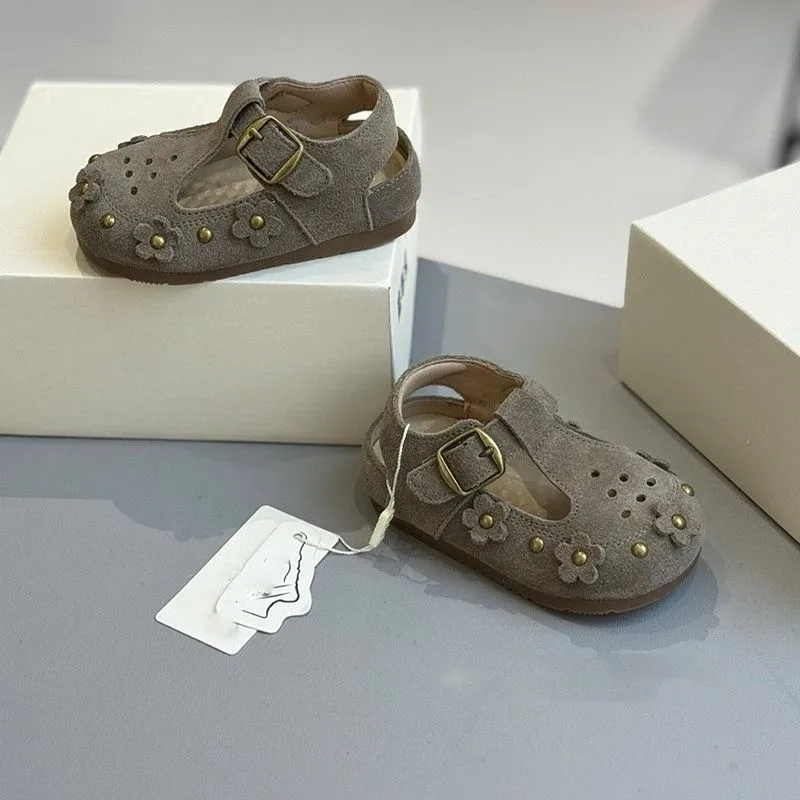Kinder Prinzessinnen-Sandalen Süße Einfache Blumen Mädchen Freizeitsandalen T-Riemen Trendy 2026 Sommer Neue Kinder-Modeschuhe Weiche Sohle – Detail 5