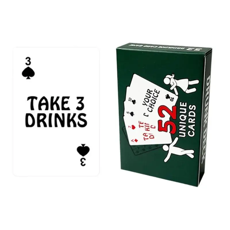 

652F Adult Date Night Interactive Game Card Party Entertainment Playing Cards Creative Drinking Challenges Accessories