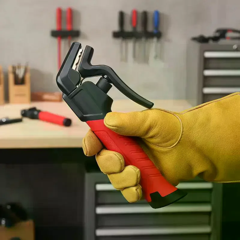 Heat Resistant Welding Tongs Heavy Duty Insulated Handle Welding Electrode Holder Labor-Saving Design 600A 1PC