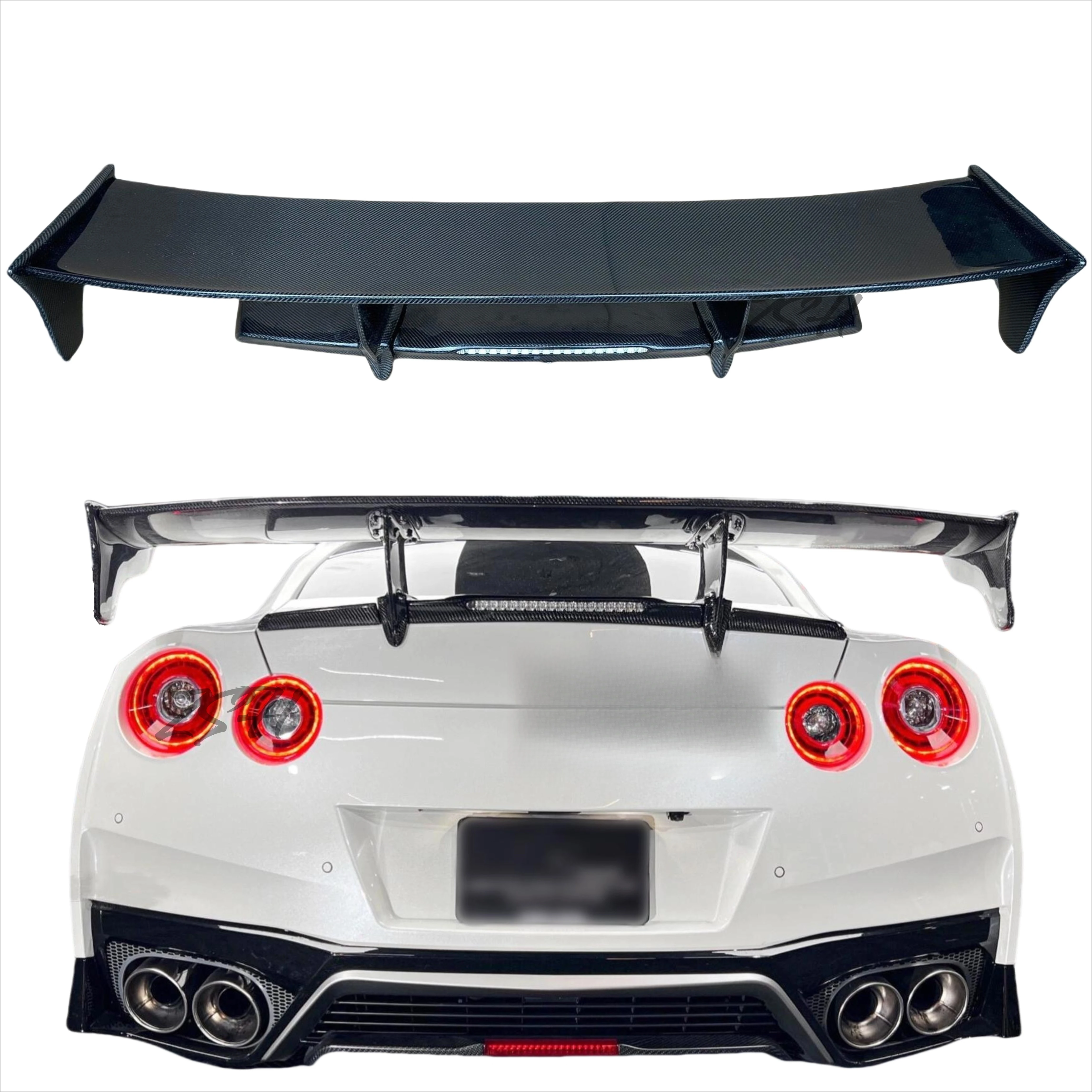 

Top Secret Style Carbon Trunk Spoiler for GTR R35 Carbon Fiber Rear Wing Splitter