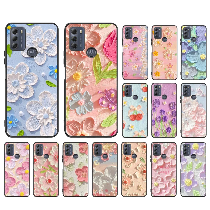 

Flower Art Phone Case For Motorola G84 G22 G32 G34 G52 G10 G20 G30 G60 G60S G13 G50 G54 G62 G53 G72 G85 G24 Power