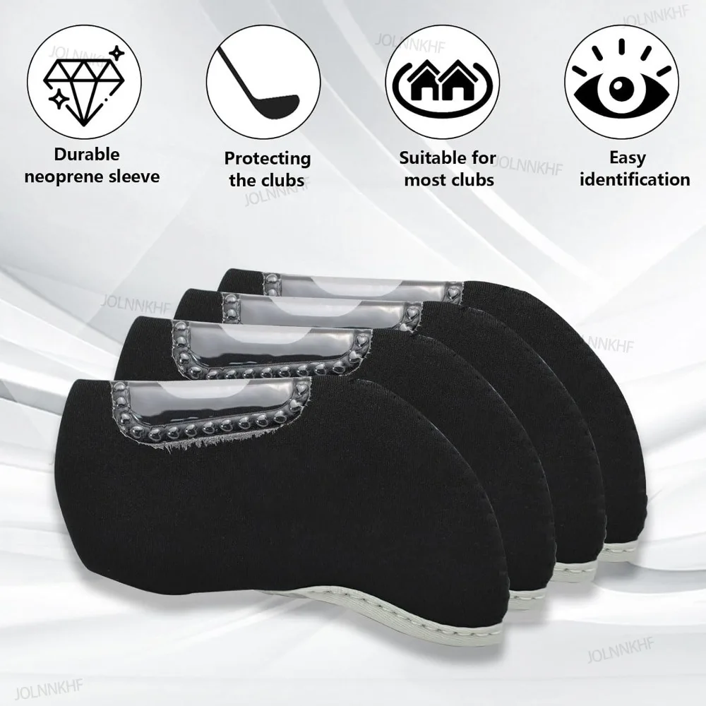 Golf Club with See Through Window 10Pcs Golf Covers Golf Wedge Headcovers Clear Visible Head Covers Golf Accessories for Putters view 5