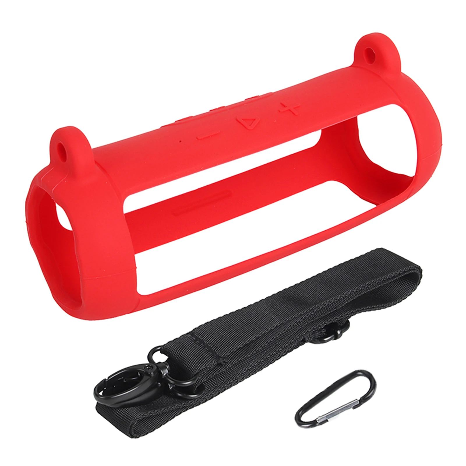 Silicone Protective Case with Extra Carabiner and Strap Silicone Speaker Case Cover for JBL Flip 7 Portable BT Speaker
