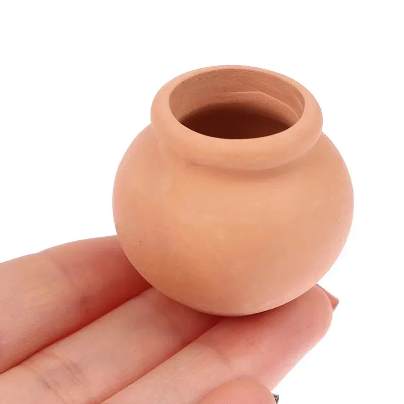1 قطعة دمية مصغرة تقليد الطين جرة صغيرة الحنين اكسسوارات المطبخ ل بيت الدمية ديكور الاطفال التظاهر اللعب اللعب #5