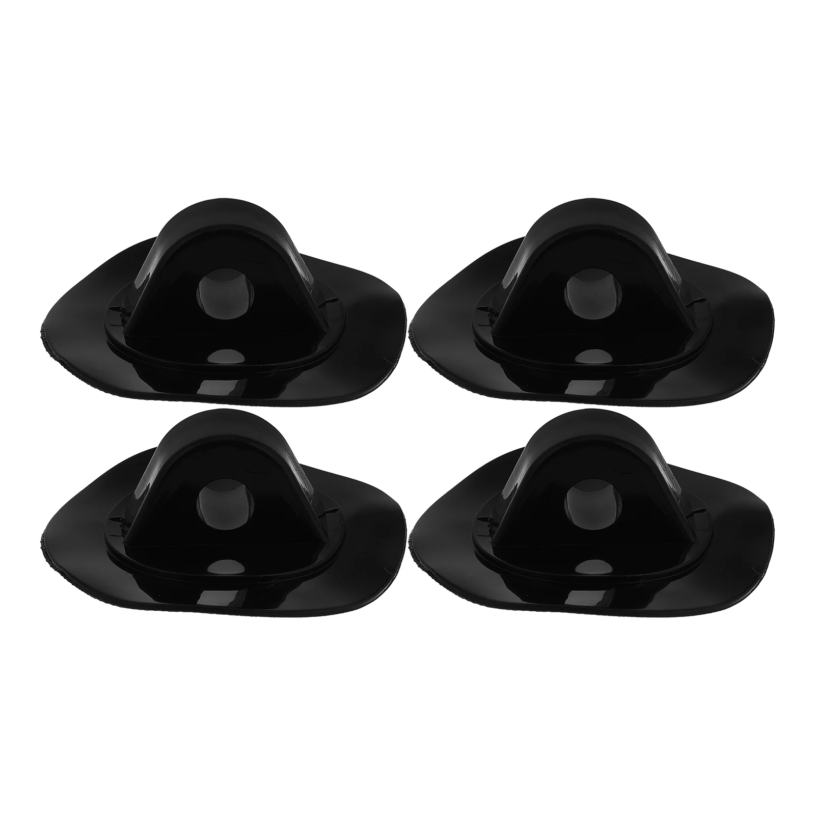 4 Pcs Kayak Motor Fixing Bracket Rubber Boat Rope Buckle Outdoor Tent Wind Black Tight