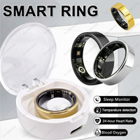 Smart Ring Men Women, Body temperature, Heart Rate and Blood Oxygen Monitor, IP67 & 3ATM Waterproof, Multi-sport Modes Smartring