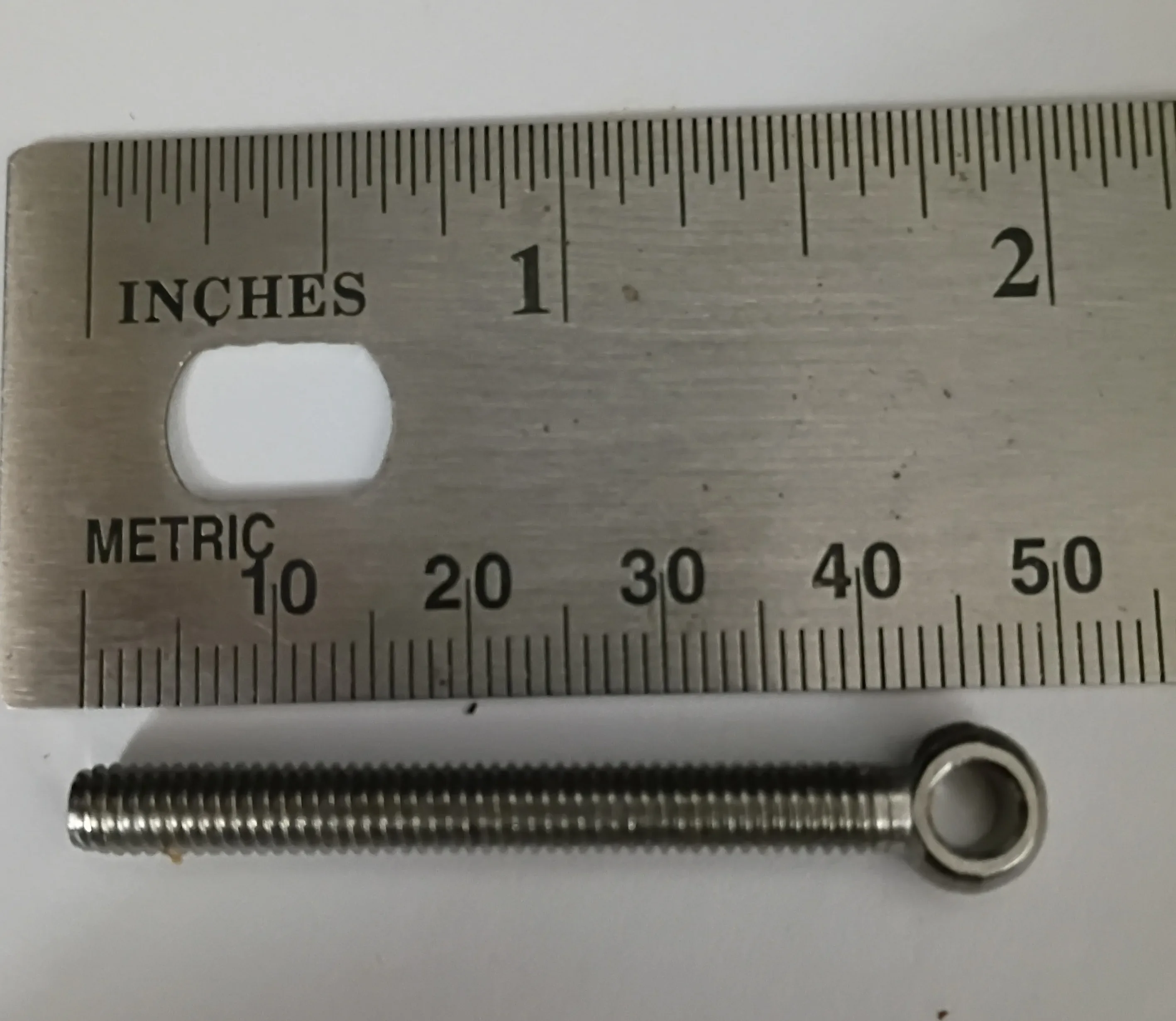 

500/1000 шт. M5x45 мм, нержавеющая сталь 304, болт с полной резьбой, соединительное кольцо, винт с отверстием под кольцо (рыбий глаз)
