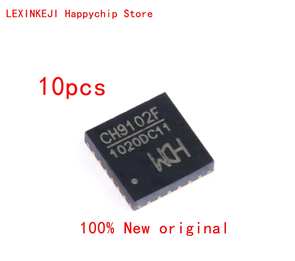 CH9102 CH9102F CH9102X QFN28 QFN24 USB to serial port chip In stock 5PCS 100% New original USB bus converter chip