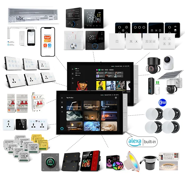 

2025 New Generation 10 Inch Zigbee Gateway Music Background Tuya Smart Home Gateway EU US Standard Big Screen Gateway