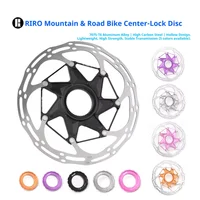 RIRO-Rotor de bloqueo central para bicicleta, 140mm/160mm, disipación de calor hueca, rotura de viento para bicicleta de montaña y carretera, accesorios de freno de disco