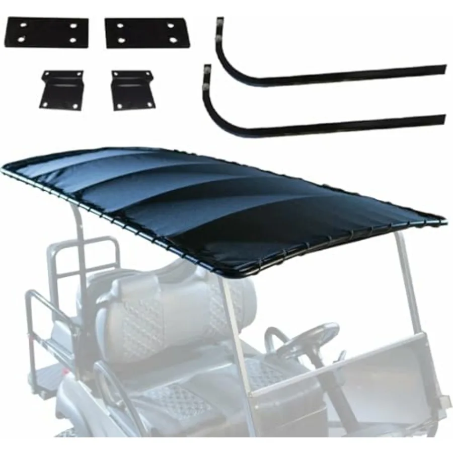 

Тент-крыша Topsail Canvas для гольф-кара, совместимый с EZGO TXT/T48/Freedom TXT 2001.5-2022, 84 дюйма, в стиле бимини, простая установка