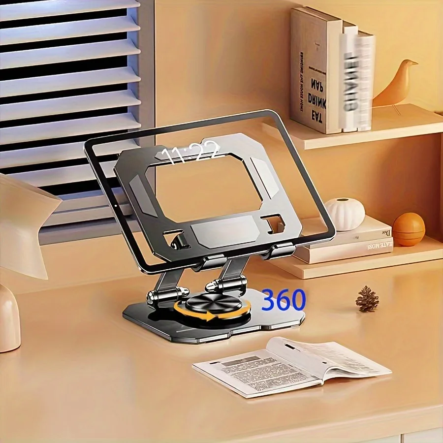 Tablet Holder Carbon Steel Stand with 360° Rotation Adjustable Stand For iPad Pro Air Mini Mobile Phone Desk Bracket 4-15 Inch image 2