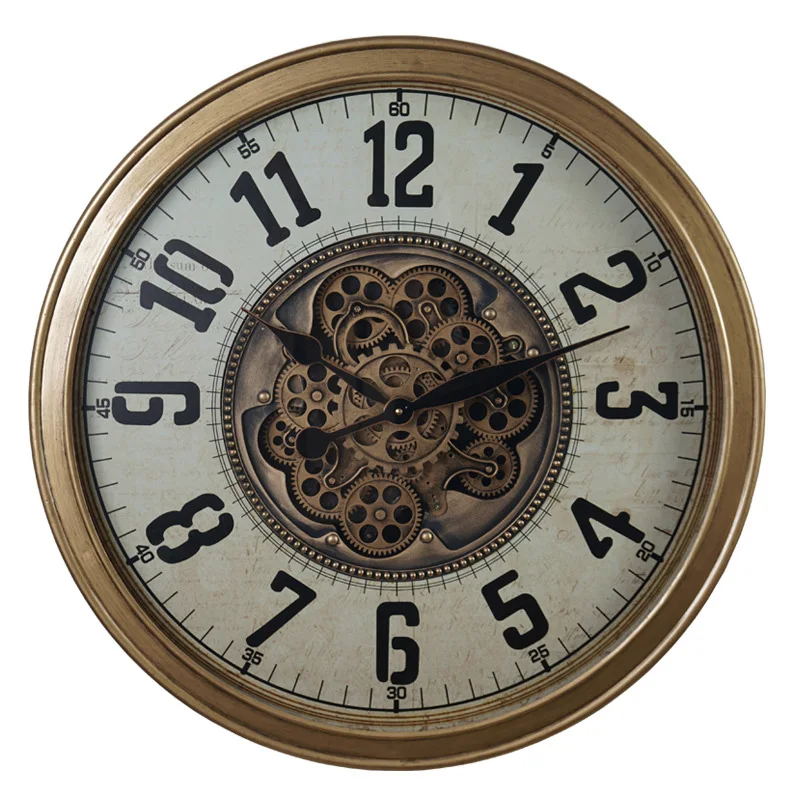 

Home Decor Metal Crafts European Vintage Creative Wall Clock Art Gear Wall Clock Personality Clock Iron Decorative Wall Orna