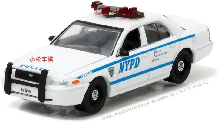 Ford polícia interctor diecast metal liga modelo carro, alta simulação brinquedos, presente coleção, 1:64, 2011