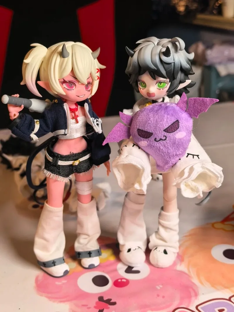 متوفر في المخزون Cooze شيطان القرن Bjd صندوق أعمى 1/8 دمية مفصلية Chuz Town تحصيل عمل الشكل جمع الديكور هدية