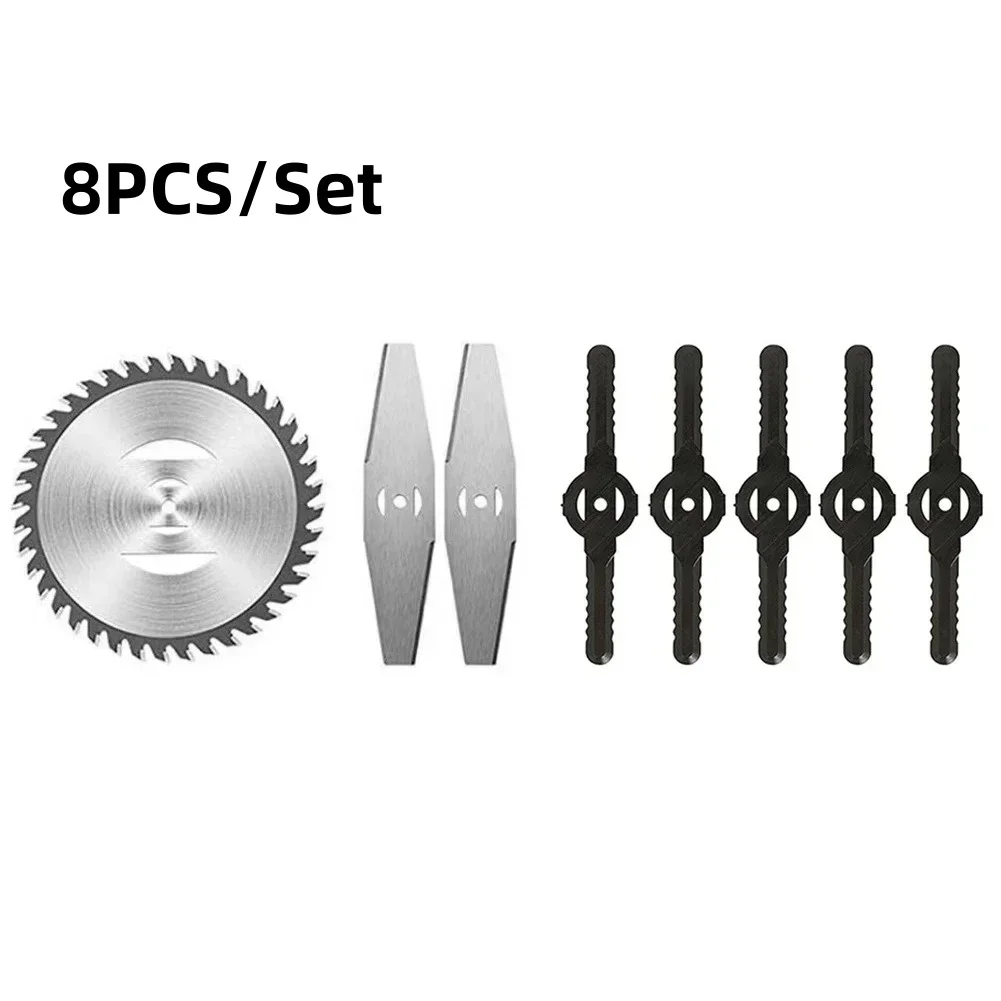 8PCS/Set Grass Trimmer 150mm Saw Blade Lawn Mower Head Blades For 24V Electric Lawnmower Brush Cutter Spare Parts