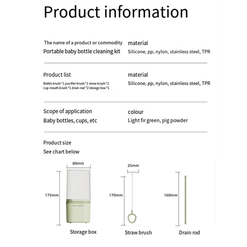 CYGJ-силиконовая щетка для детской чашки включает в себя детскую щетку для бутылочек, щетка для сосков, портативная и удобная для путешествий A