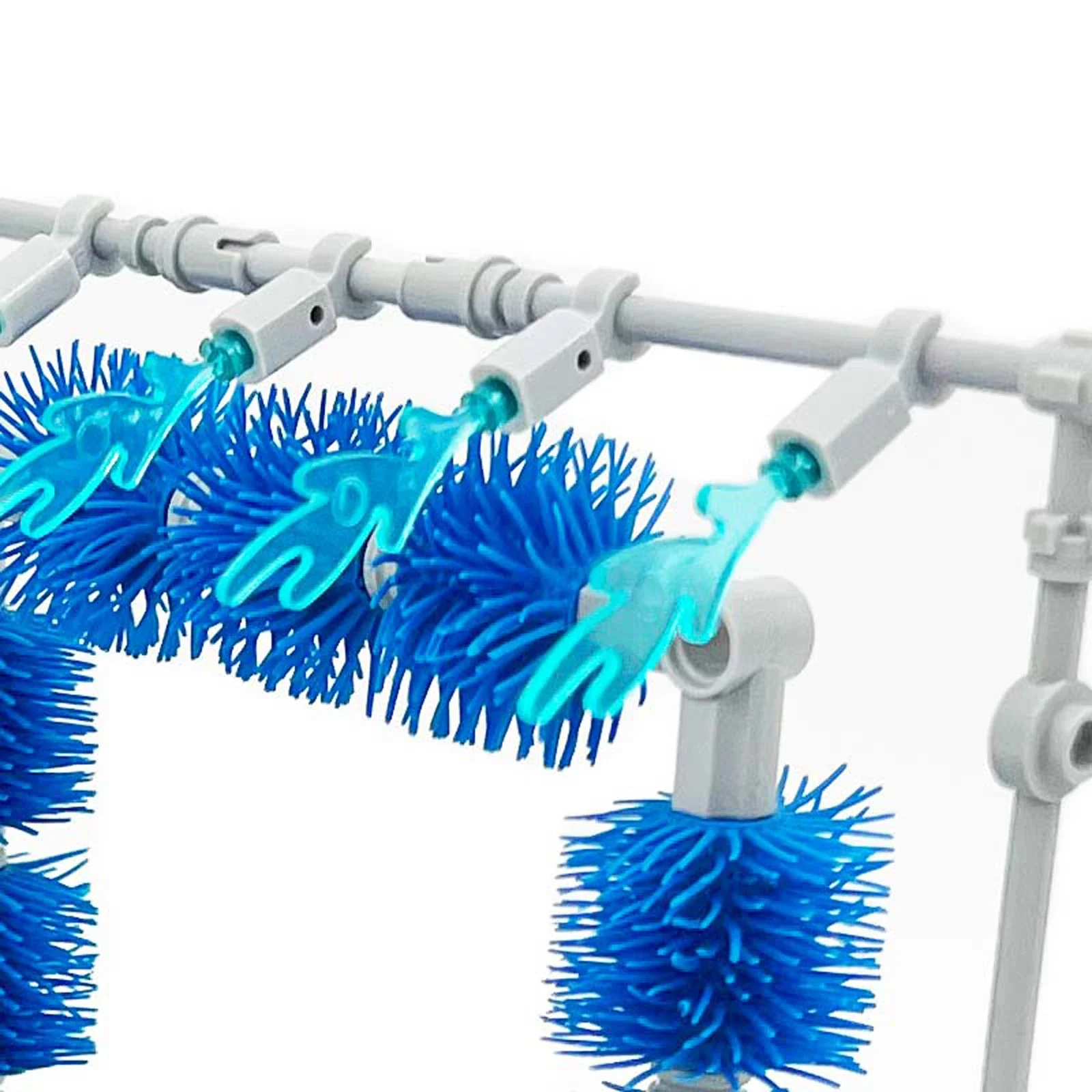 シーントレイン洗車場モデルビルディングブロックパーツリンスブラシ列車車両男の子組み立て教育MOCレンガおもちゃギフト