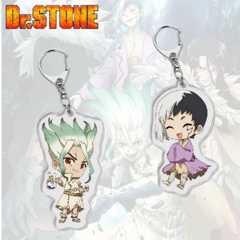 Dr.STONE Ishigami Senkuu Gen Asagiri Secondary Creative Acrylic Keychain Animation Peripheral Cartoon Decoration Pendant Gift - view 2