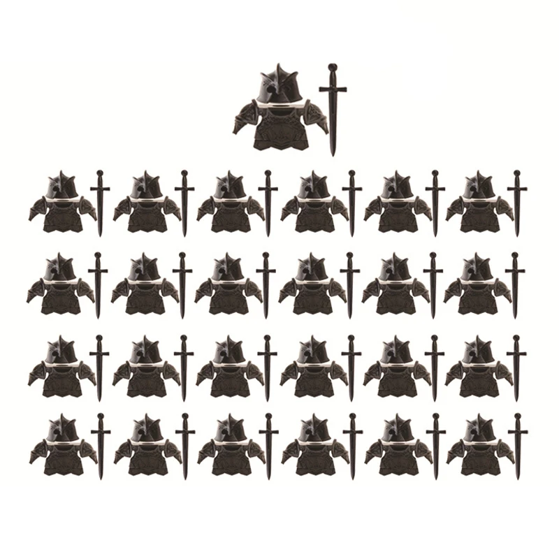 

Средневековый европейский военный рыцарь DIY Armory Armor Pack MOC Строительные блоки Оружие Запчасти Модель Кирпичи Игрушки Совместимы с LEGO